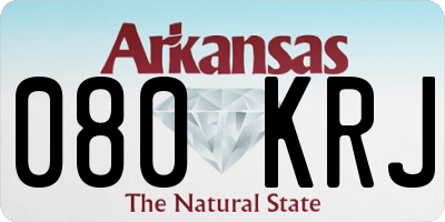 AR license plate 080KRJ