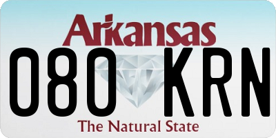 AR license plate 080KRN