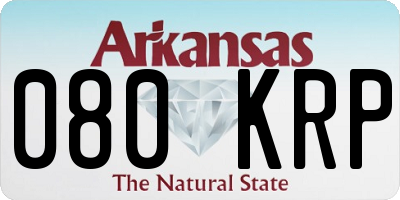 AR license plate 080KRP