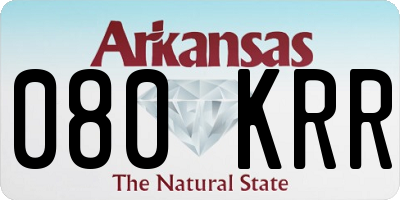 AR license plate 080KRR