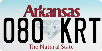 AR license plate 080KRT