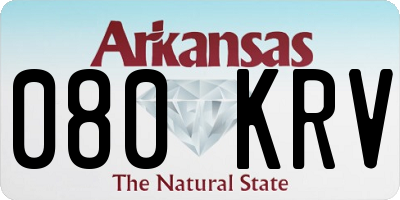 AR license plate 080KRV