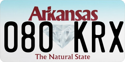 AR license plate 080KRX