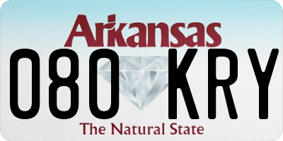 AR license plate 080KRY