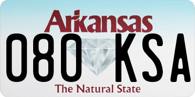 AR license plate 080KSA