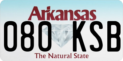 AR license plate 080KSB
