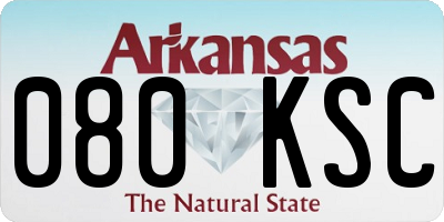 AR license plate 080KSC