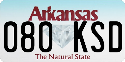 AR license plate 080KSD