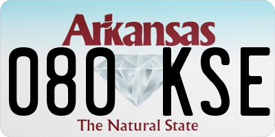 AR license plate 080KSE