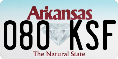 AR license plate 080KSF