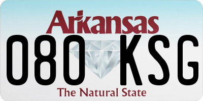 AR license plate 080KSG