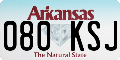 AR license plate 080KSJ