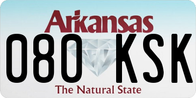 AR license plate 080KSK