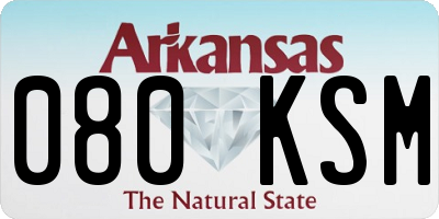 AR license plate 080KSM