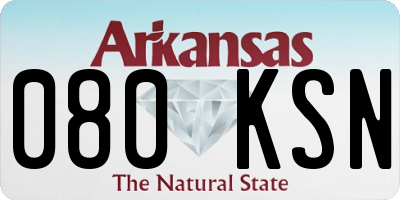 AR license plate 080KSN