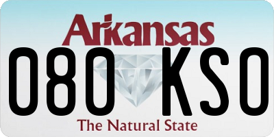 AR license plate 080KSO