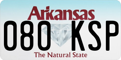 AR license plate 080KSP