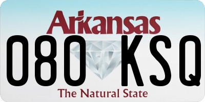 AR license plate 080KSQ