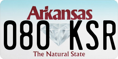 AR license plate 080KSR