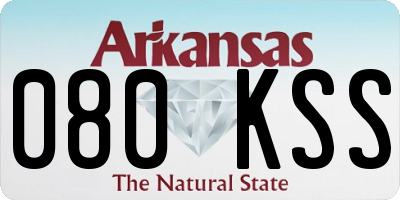 AR license plate 080KSS