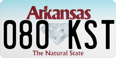 AR license plate 080KST