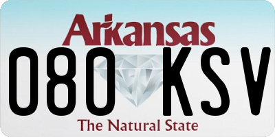 AR license plate 080KSV