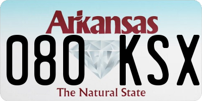 AR license plate 080KSX