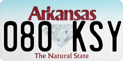 AR license plate 080KSY