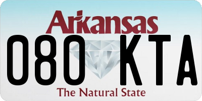 AR license plate 080KTA