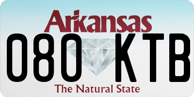 AR license plate 080KTB