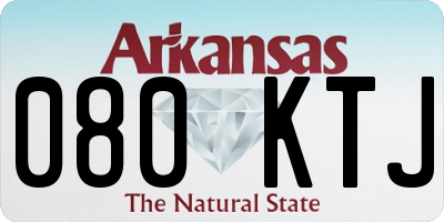 AR license plate 080KTJ