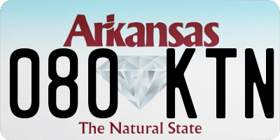 AR license plate 080KTN