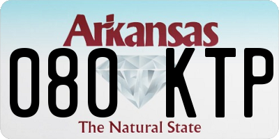 AR license plate 080KTP