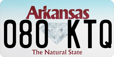 AR license plate 080KTQ