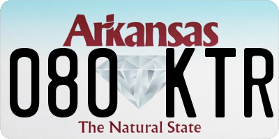 AR license plate 080KTR