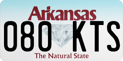 AR license plate 080KTS