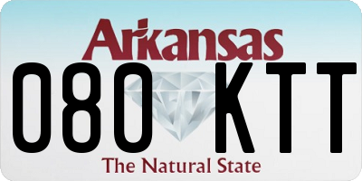 AR license plate 080KTT