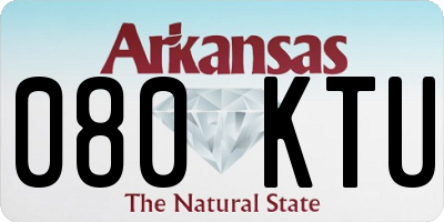 AR license plate 080KTU