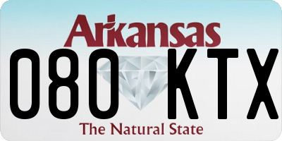 AR license plate 080KTX