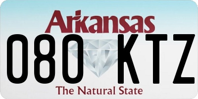 AR license plate 080KTZ