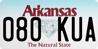 AR license plate 080KUA