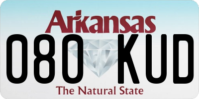 AR license plate 080KUD