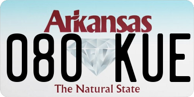 AR license plate 080KUE