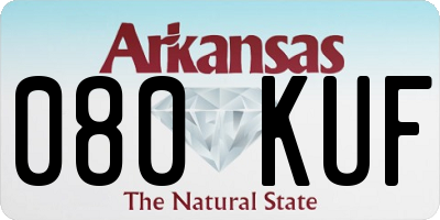 AR license plate 080KUF