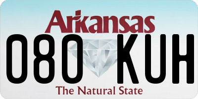 AR license plate 080KUH