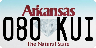 AR license plate 080KUI