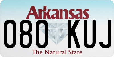 AR license plate 080KUJ