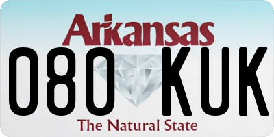 AR license plate 080KUK
