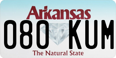 AR license plate 080KUM
