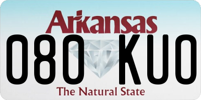 AR license plate 080KUO